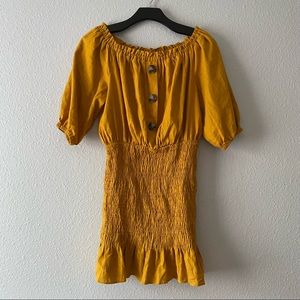 ZARA Rustic Mustard Mini Dress